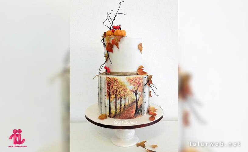 جدیدترین مدل کیک عروسی پاییزی
